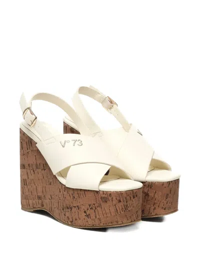 V73 100mm Kornelia Cross-strap Wedge Sandals