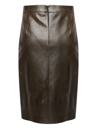 Nineminutes Pencil Vent Midi Skirt