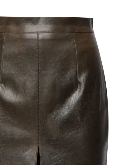 Nineminutes Pencil Vent Midi Skirt