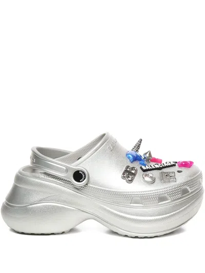 Balenciaga X Crocs Platform Embellished Mules