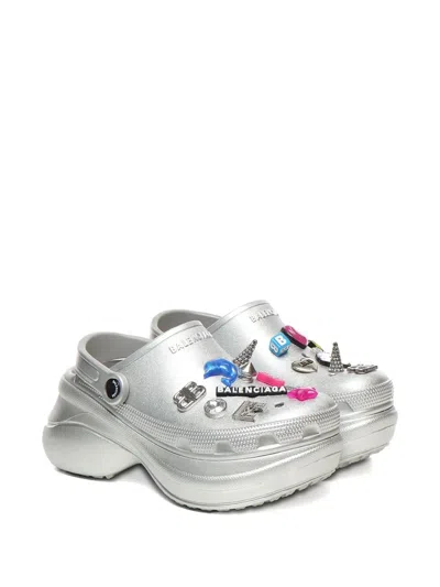 Balenciaga X Crocs Platform Embellished Mules