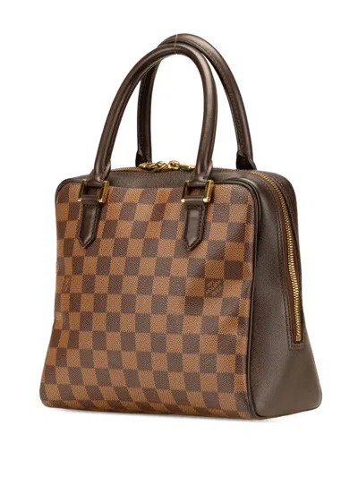 Pre-owned Louis Vuitton 1998 Damier Ebene Brera Handbag In Brown