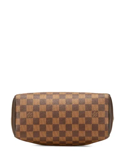 Pre-owned Louis Vuitton 1998 Damier Ebene Brera Handbag In Brown