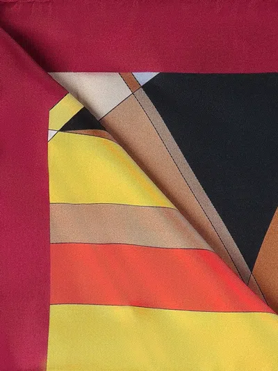 Coccinelle Geometric-print Silk Scarf In Multi
