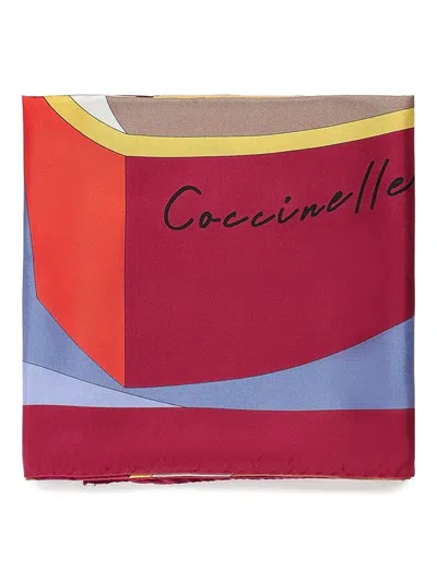 Coccinelle Geometric-print Silk Scarf In Multi