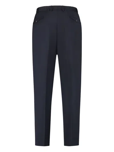 The (alphabet) Pleated Tailored Trousers In Blue