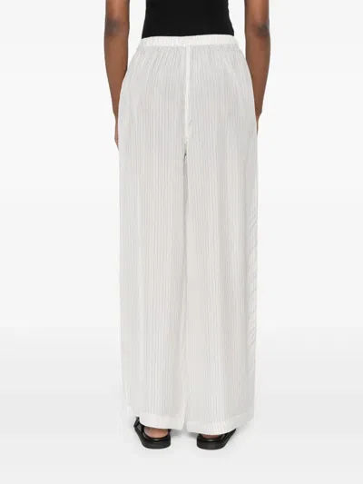 The Frankie Shop Brenna Double Stripe Trousers In White