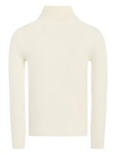 Marni Zig-zag Embroidered Turtleneck Top In White