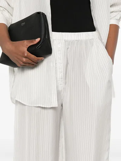 The Frankie Shop Brenna Double Stripe Trousers In White