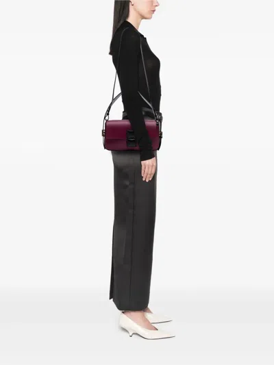 Pre-owned Fendi 2010-2024 Stefano Pilati Nappa Twist Baguette Satchel In Red