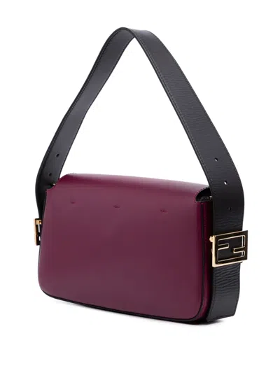 Pre-owned Fendi 2010-2024 Stefano Pilati Nappa Twist Baguette Satchel In Red