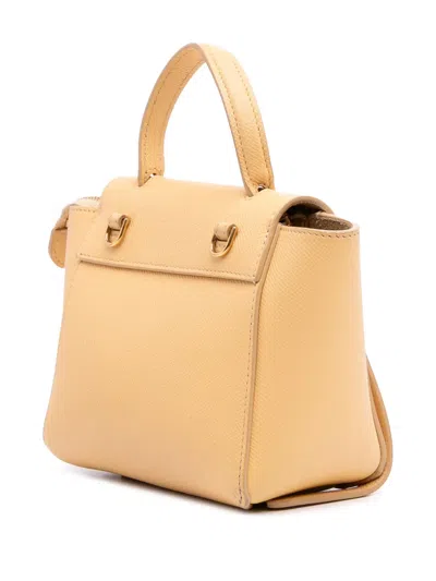 Pre-owned Celine 2020 Pico Grained Calfskin Belt Bag Satchel In Yellow