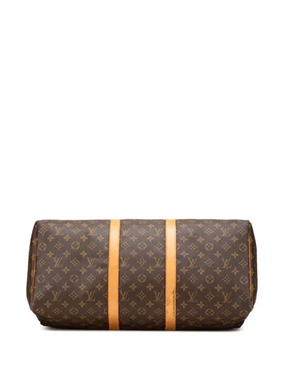 Pre-owned Louis Vuitton 1997 Monogram Keepall 50 Travel Bag In Brown