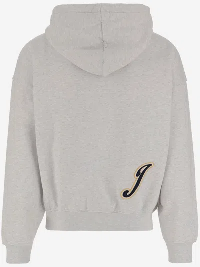 Jacquemus Hooded Sweater With Drawstring And Ribbed Finish In Gray