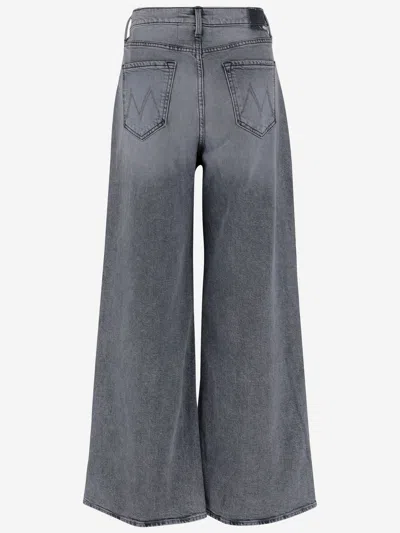Mother The Ditcher Roller Sneak Jeans In Gray