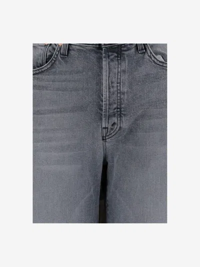 Mother The Ditcher Roller Sneak Jeans In Gray