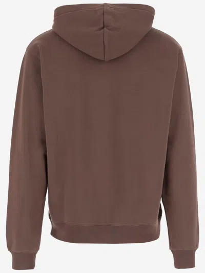 Jacquemus Gros Grain Hooded Sweatshirt In Brown