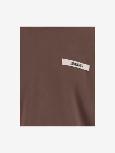 Jacquemus Gros Grain Hooded Sweatshirt In Brown