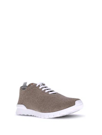 Kiton Cotton Mesh Sneakers Reinforced Toe In Neutral
