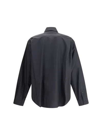 Balenciaga Nano Bb Logo Buttoned Shirt In Black