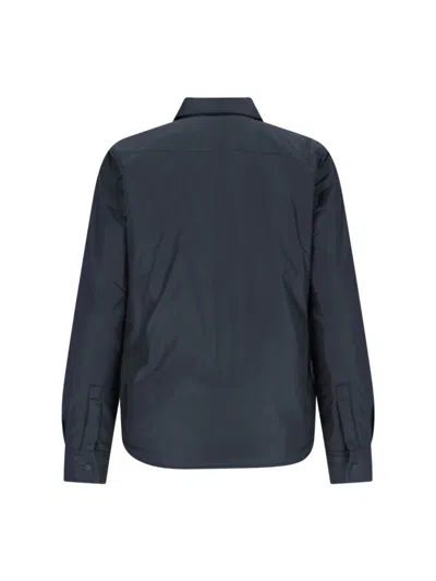 Aspesi Collared Jacket With Button Cuffs And Pockets In Blue