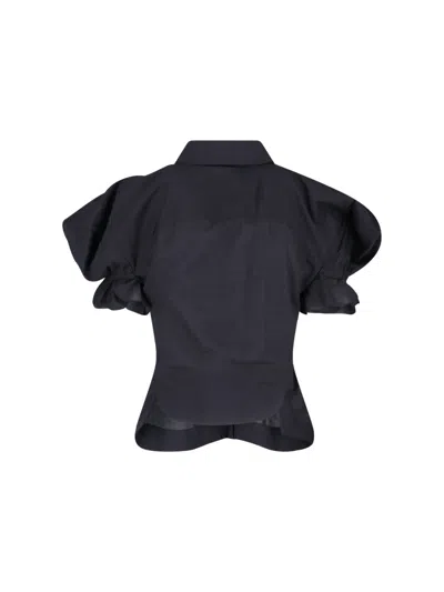 Vivienne Westwood Relaxed Fit Top Puff Sleeves In Black