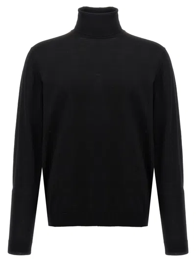 Roberto Collina Black Wool Turtleneck Sweater