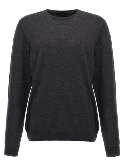 Roberto Collina Crewneck Knitted Sweater In Black