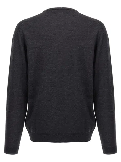 Roberto Collina Crewneck Knitted Sweater In Black