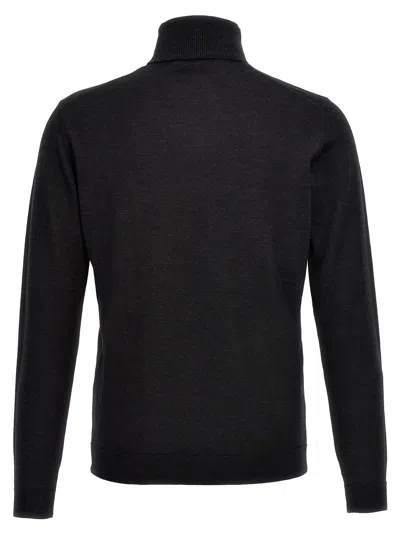 Roberto Collina Turtleneck Wool Sweater Long Sleeves In Black