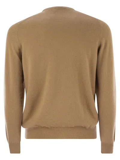 Fedeli Argentina - Baby Cashmere Crew-neck Sweater In Nude