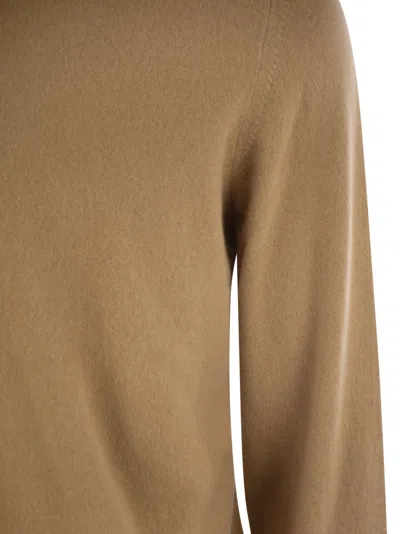 Fedeli Argentina - Baby Cashmere Crew-neck Sweater In Nude