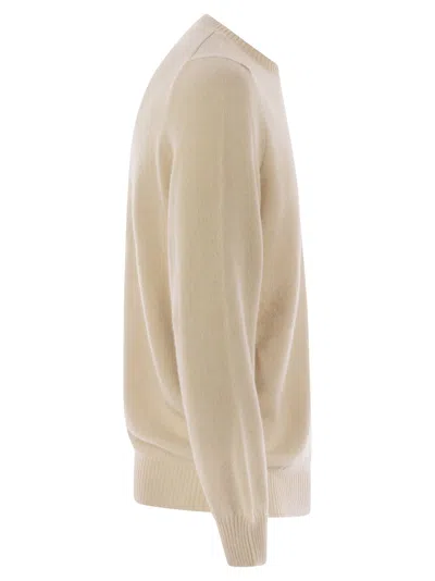 Fedeli Argentina - Baby Cashmere Crew-neck Sweater In Nude