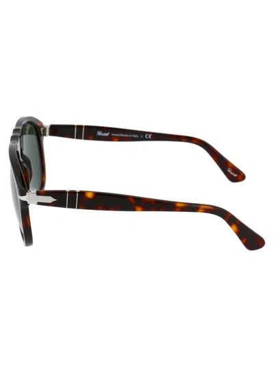 Persol Round Frame Sunglasses In Green