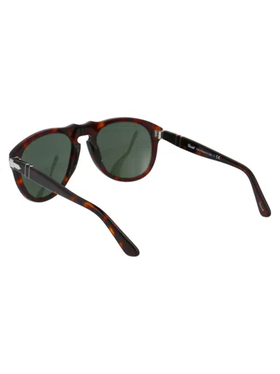 Persol Round Frame Sunglasses In Green