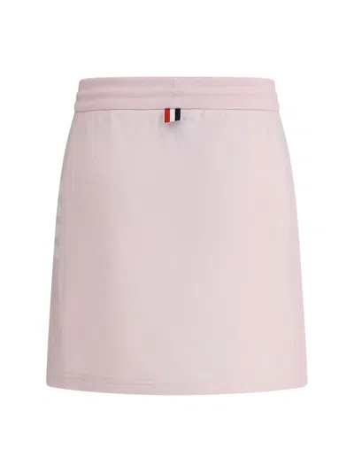 Thom Browne Women Cotton Mini Skirt In Pink