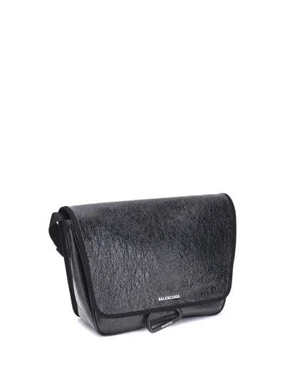 Balenciaga Textured Finish Shoulder Bag With Adjustable Strap In Neutral