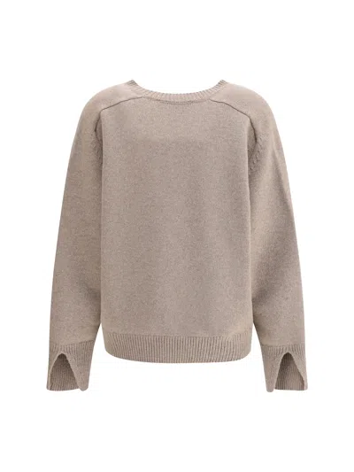 Rohe V-neck Wool Jumper In Brown