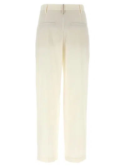 Brunello Cucinelli Trousers With Pleats And Pockets In White