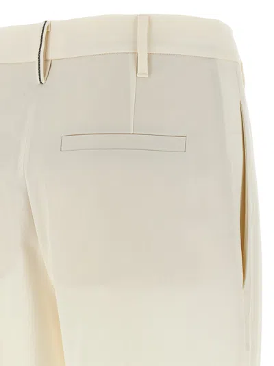 Brunello Cucinelli Trousers With Pleats And Pockets In White