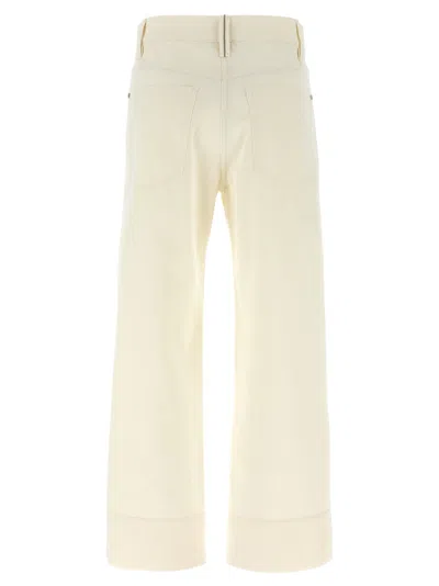 Brunello Cucinelli Crop Pants With Belt Loops And Pockets In White