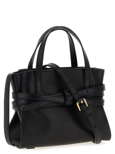 Moschino Structured Silhouette Handbag Top Handles In Black
