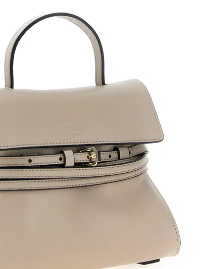 Moschino 'tie Me' Small Handbag In Gray