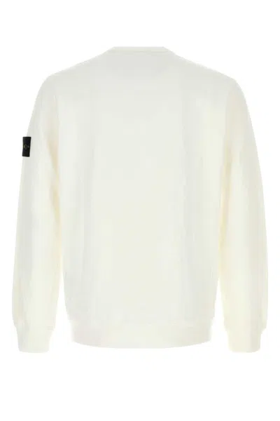 Stone Island Textured Knitwear Sweater With Logo Patch In Neutral