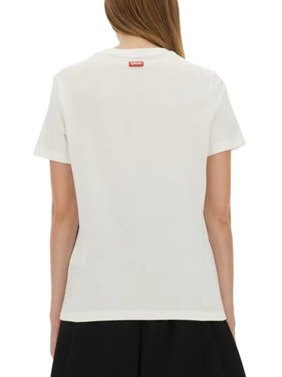 Kenzo Logo Printed T-shirt In White