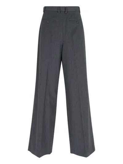 Mm6 Maison Margiela Mm6 By Maison Margiela High-waisted Tailored Pants With Wide Leg In Gray