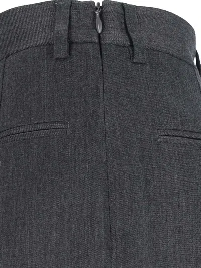Mm6 Maison Margiela Mm6 By Maison Margiela High-waisted Tailored Pants With Wide Leg In Gray