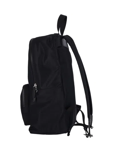 Versace Zip Pocket Top Handle Adjustable Shoulder Straps In Black