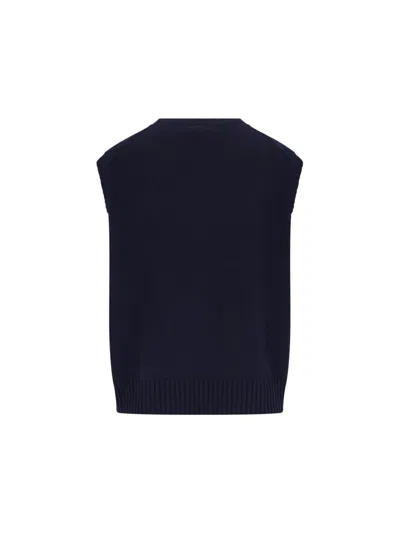 Polo Ralph Lauren Oversized Flag Motif Sleeveless Vest In Blue