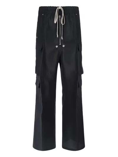 Rick Owens Wide-leg Trousers With High Waist And Utility Pockets